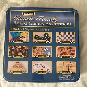 Solid wood classic family boardgame assortment